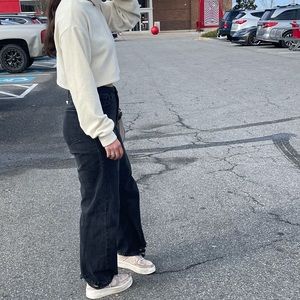 Forever 21 Wide Leg Black Jeans